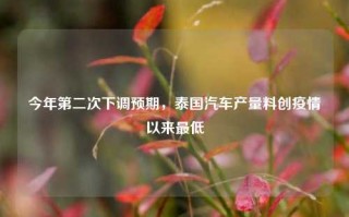 今年第二次下调预期，泰国汽车产量料创疫情以来最低