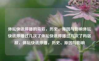 体坛快讯停播的背后，历史、原因与影响体坛快讯停播过几次了体坛快讯停播过几次了吗宿敌，体坛快讯停播，历史、原因与影响，体坛快讯停播史，原因、影响及宿敌之谜