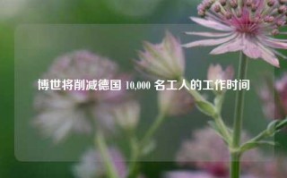 博世将削减德国 10,000 名工人的工作时间