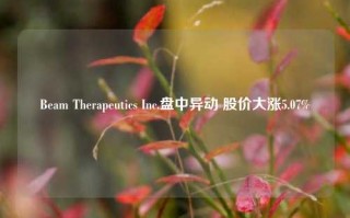 Beam Therapeutics Inc.盘中异动 股价大涨5.07%