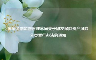 国家金融监督管理总局关于印发保险资产风险分类暂行办法的通知