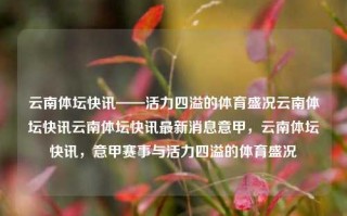 云南体坛快讯——活力四溢的体育盛况云南体坛快讯云南体坛快讯最新消息意甲，云南体坛快讯，意甲赛事与活力四溢的体育盛况，云南体坛快讯，意甲赛事与活力四溢的体育盛况