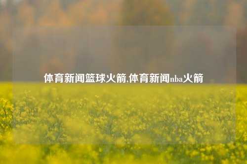 体育新闻篮球火箭,体育新闻nba火箭