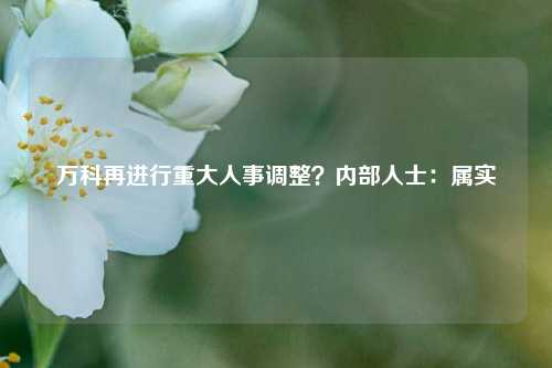 万科再进行重大人事调整？内部人士：属实