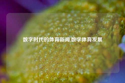 数字时代的体育新闻,数字体育发展