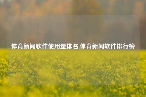 体育新闻软件使用量排名,体育新闻软件排行榜