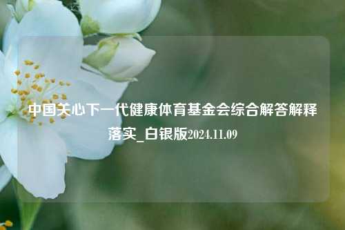 中国关心下一代健康体育基金会综合解答解释落实_白银版2024.11.09