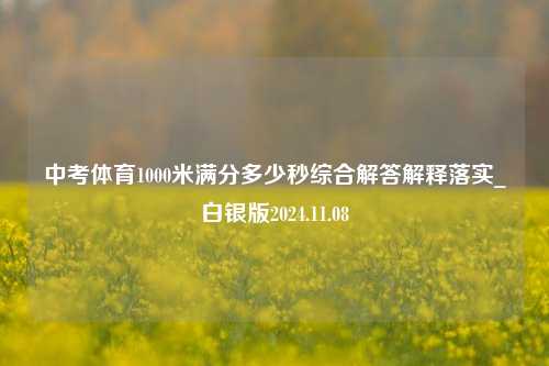 中考体育1000米满分多少秒综合解答解释落实_白银版2024.11.08