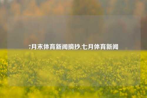 7月末体育新闻摘抄,七月体育新闻