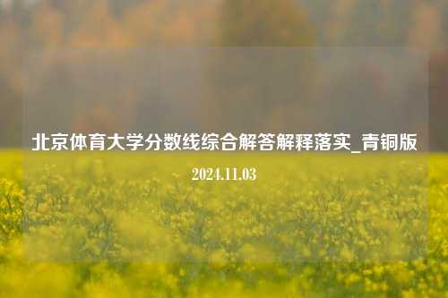 北京体育大学分数线综合解答解释落实_青铜版2024.11.03