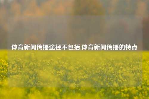 体育新闻传播途径不包括,体育新闻传播的特点