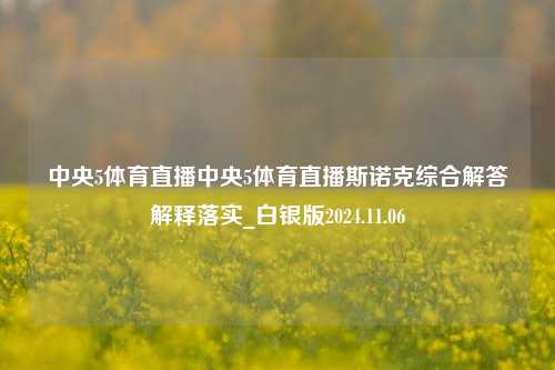 中央5体育直播中央5体育直播斯诺克综合解答解释落实_白银版2024.11.06