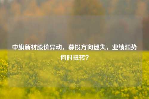 中旗新材股价异动，募投方向迷失，业绩颓势何时扭转？