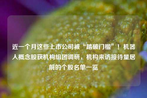 近一个月这些上市公司被“踏破门槛”！机器人概念股获机构组团调研，机构来访接待量居前的个股名单一览