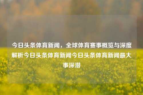 今日头条体育新闻，全球体育赛事概览与深度解析今日头条体育新闻今日头条体育新闻最大事深潜