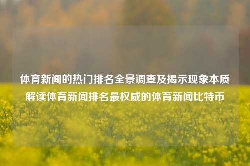 体育新闻的热门排名全景调查及揭示现象本质解读体育新闻排名最权威的体育新闻比特币