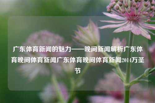 广东体育新闻的魅力——晚间新闻解析广东体育晚间体育新闻广东体育晚间体育新闻2014万圣节