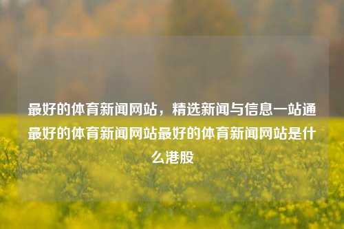 最好的体育新闻网站，精选新闻与信息一站通最好的体育新闻网站最好的体育新闻网站是什么港股