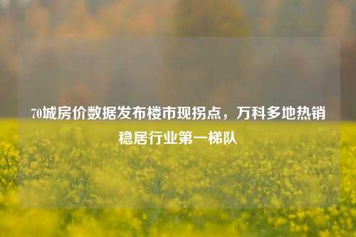 70城房价数据发布楼市现拐点，万科多地热销稳居行业第一梯队