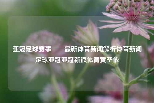 亚冠足球赛事——最新体育新闻解析体育新闻足球亚冠亚冠新浪体育黄圣依