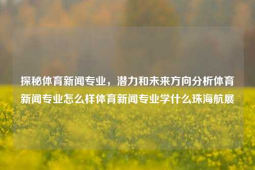 探秘体育新闻专业，潜力和未来方向分析体育新闻专业怎么样体育新闻专业学什么珠海航展