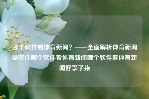 哪个软件看体育新闻？——全面解析体育新闻类软件哪个软件看体育新闻哪个软件看体育新闻好李子柒