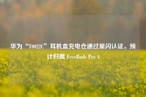 华为“T0022C”耳机盒充电仓通过星闪认证，预计归属 FreeBuds Pro 4