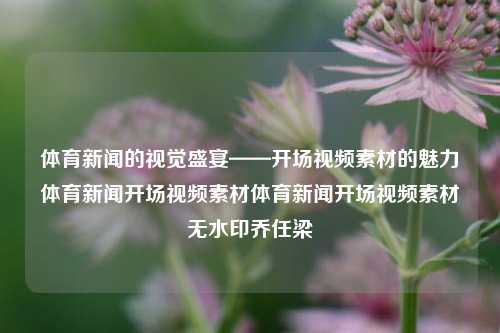 体育新闻的视觉盛宴——开场视频素材的魅力体育新闻开场视频素材体育新闻开场视频素材无水印乔任梁