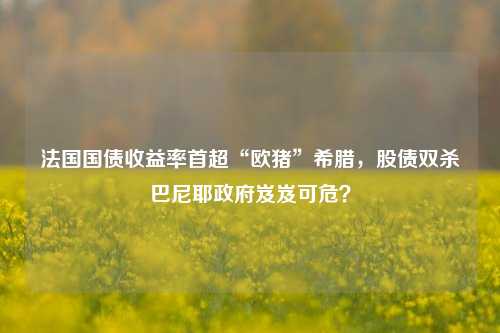 法国国债收益率首超“欧猪”希腊，股债双杀巴尼耶政府岌岌可危？-第1张图片-NI体坛快讯