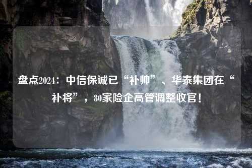 盘点2024：中信保诚已“补帅”、华泰集团在“补将”，80家险企高管调整收官！