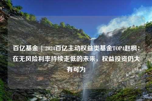 百亿基金 | 2024百亿主动权益类基金TOP4赵枫：在无风险利率持续走低的未来，权益投资仍大有可为